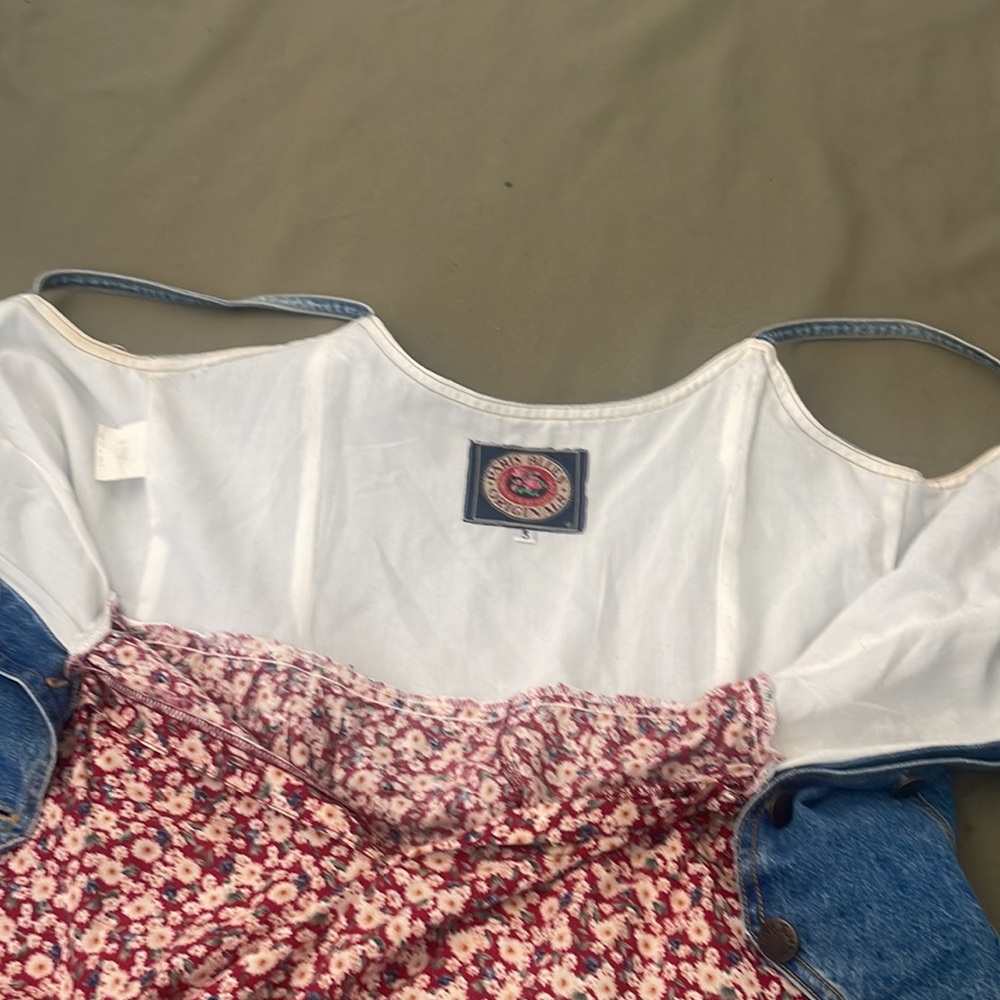 PARIS BLUES Originals, 💕  Vintage Denim Button-Up Corset Top sz 5 Womens DRESS - Picture 11 of 16